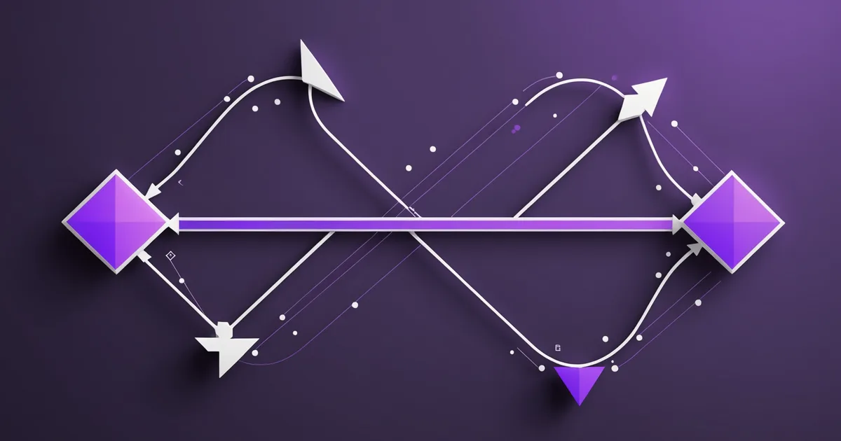 Abstract visualization comparing two integration approaches